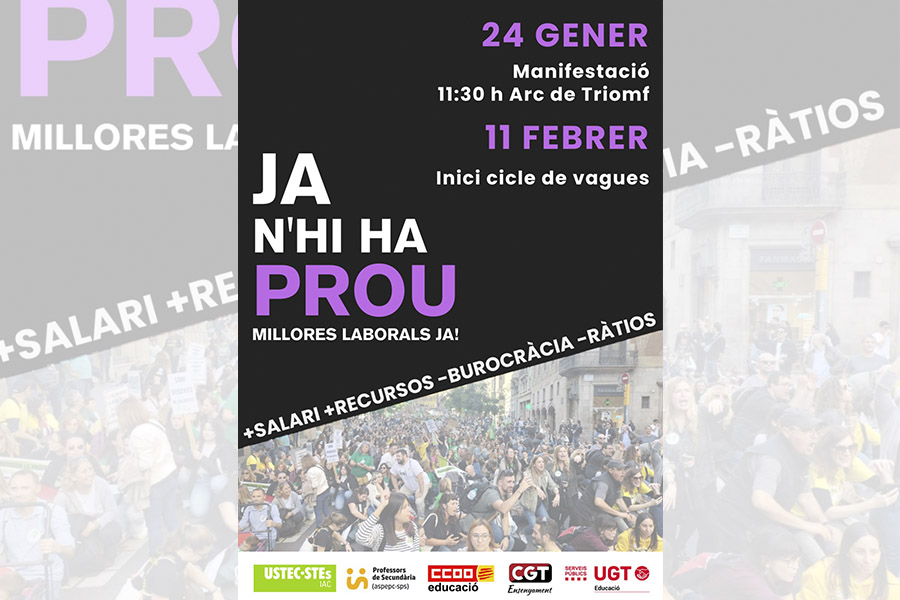 Manifestació 24G. Les estudiants amb les nostres professores!