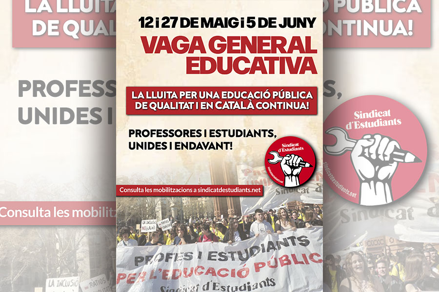 Tothom a les vagues educatives a Catalunya el 12 i 27M i el 5J. Tenim força per aconseguir l’educació pública que ens mereixem!